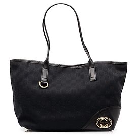 Borsa Tote New Britt Gucci GG Canvas Nera