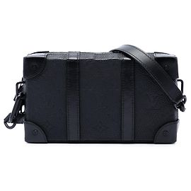 Bolso bandolera cartera Soft Trunk Louis Vuitton Monogram Taurillon negro