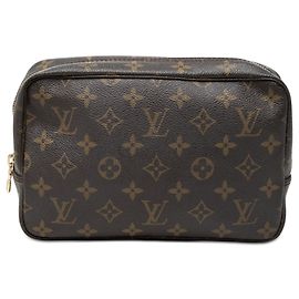 Braune Louis Vuitton Monogram Trousse Toilette 23 Clutch Tasche