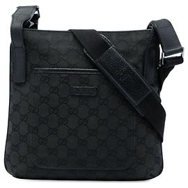 Borsa a tracolla Gucci GG Canvas nera