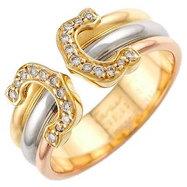 Cartier 2C #51 Ring aus drei Farben Gold mit Diamanten