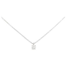 Autre Marque Collier Solitaire Tiffany en Platine
