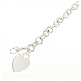 Autre Marque Pulsera charm con etiqueta de corazón Tiffany