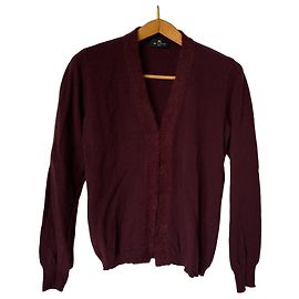 Etro Cardigan aus bordeauxroter Wolle