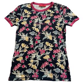Autre Marque Max&Co Florales T-Shirt aus Baumwolle - Schwarz