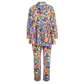 Autre Marque Stella Jean Set aus Baumwolle mit Haitian Market Print in Multicolor (Hemd & Hose)