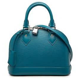 Bolso Louis Vuitton Alma BB de cuero Epi azul