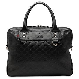 Borsa Business Gucci Guccissima Web Nera