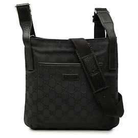 Borsa a tracolla Gucci GG Canvas nera