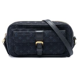 Sac bandoulière Louis Vuitton Monogram Mini Lin Juliette MM Bleu