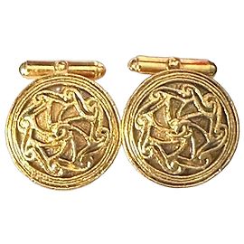 Chanel Gold-Tone Celtic Motif Cufflinks