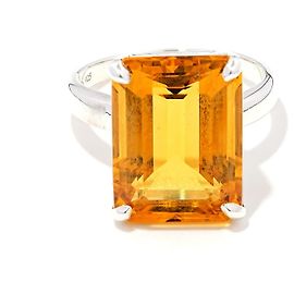 Tiffany & Co. Anillo Cocktail de Plata 925 con Citrino Corte Esmeralda