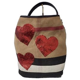 Burberry Ashby Borsa Bucket House Check con paillettes multicolore