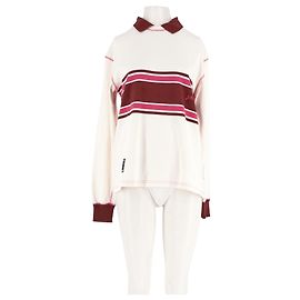 Autre Marque Polo en coton blanc Damson Madder