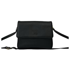 Burberry Vintage Shadow Horse Logo Lederschultertasche