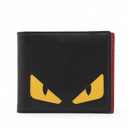 Fendi Monster Bugs Eye Leder Bi-fold Geldbörse