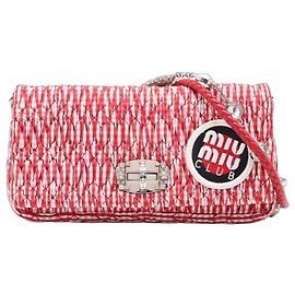 Borsa a spalla Miu Miu CLUB in pelle Nappa Matelassé e cristalli