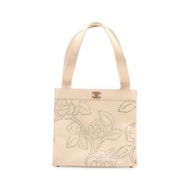 Chanel Camellia Leather Tote Bag/Shoulder Bag