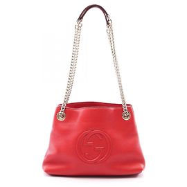Borsa a tracolla Gucci Soho in pelle rossa