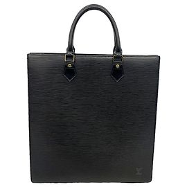 Louis Vuitton Epi Sac Plat Tote Bag M52072 Noir