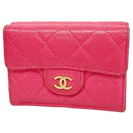 Chanel Pink Tri-Fold Wallet