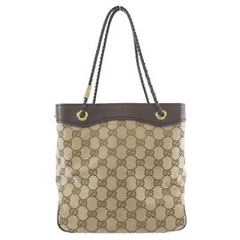 Gucci Handtasche GG Canvas Beige Braun 109143