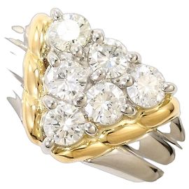 Anel de Aliança Seiko Jewelry em Platina e Ouro Amarelo