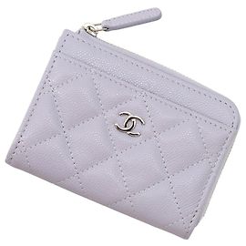 Monedero Chanel Matelassé en piel de becerro púrpura