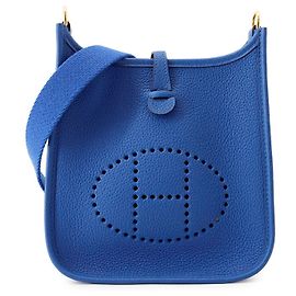 Hermès Hermes Evelyne TPM Schultertasche in Amazon Blue