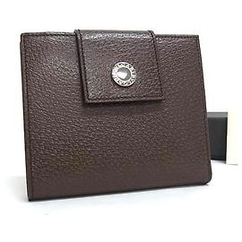 Bulgari Bvlgari Bi-fold Wallet in Brown Leather