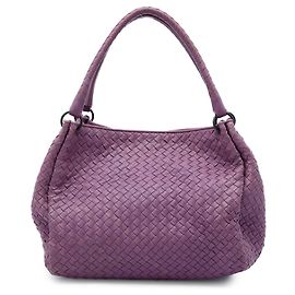 Bottega Veneta Purple Nappa Intrecciato Parachute Tote