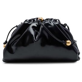 Bottega Veneta The Mini Pouch in vitello spazzolato nero