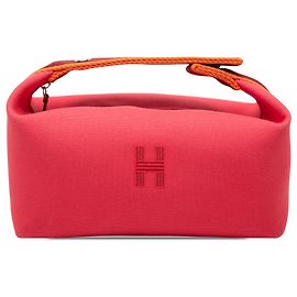Hermès Case Small Toile Bride A Brac Rosa
