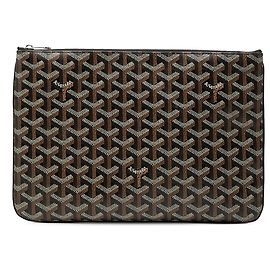 Goyard Black Goyardine Senat MM