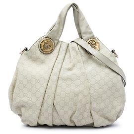 Borsa Satchel Gucci Brown Large Guccissima Hysteria