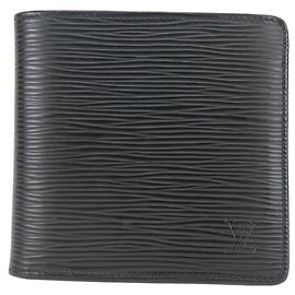 Louis Vuitton Noir Epi Leather Bi-fold Wallet