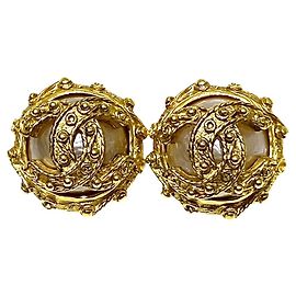 Pendientes de clip Chanel en aleación y perlas artificiales