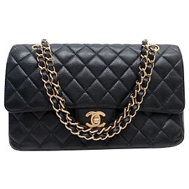 BORSA A MANO CHANEL TIMELESS CLASSIQUE MEDIUM A01112 IN PELLE CAVIAR NERA BAG 10300