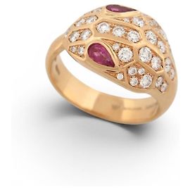 BULGARI SERPENTI SEDUTTORI RING 352795 57 DIAMANTEN 18K ROSÉGOLD 8.7G RING