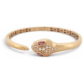 BRASLETE BULGARI SERPENTI SEDUTTORI 352821 17CM DIAMANTES ORO ROSA 18K 23GR