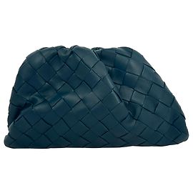 Mini Bolso Bottega Veneta Intrecciato en piel nappa turquesa