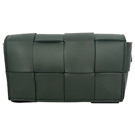 Bolso Bottega Veneta Intrecciato Cassette en piel verde