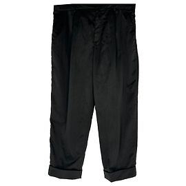  Prada Cuffed Hem Trousers in Black Polyamide