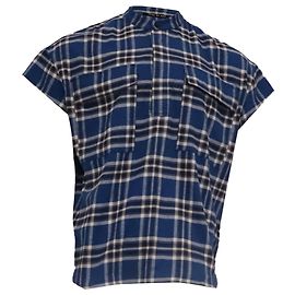Gilet in flanella a quadri Fear of God in cotone blu