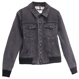 Autre Marque Saint Laurent Jeansjacke aus grauer Baumwolle