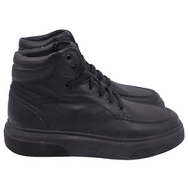Sneaker alte Cassina Salvatore Ferragamo in pelle nera