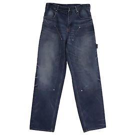 Givenchy Wide Leg Denim Jeans in Blue Cotton