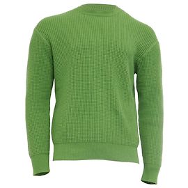 Autre Marque Zegna Crew Neck Knitted Pullover in Green Cashmere