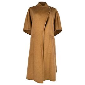 Abrigo capa Max Mara Canapa de corte relajado en lana marrón