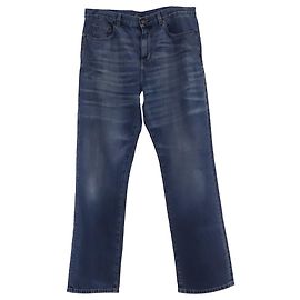 Autre Marque Jeans a vita media Saint Laurent in cotone blu